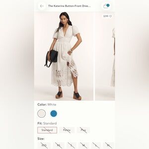 Anthropologie White Eyelet Midi Dress